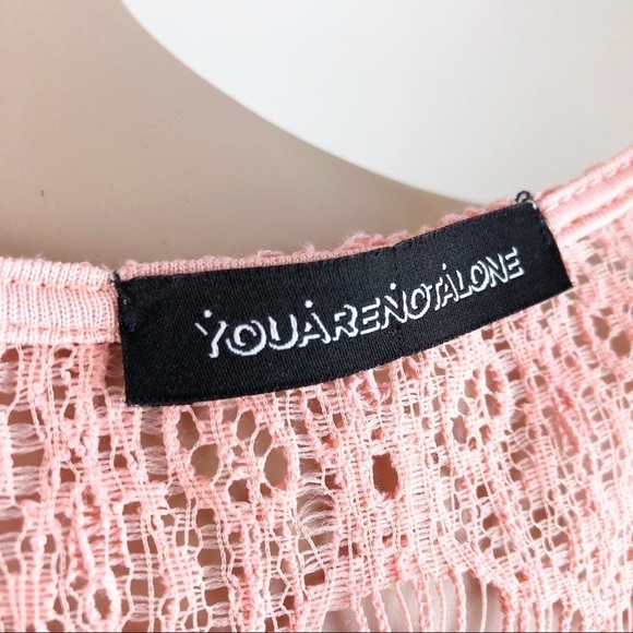 You Are Not Alone peach high low lace dress - Picture 7 of 8